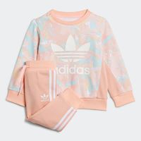 adidas 阿迪達(dá)斯 兒童運(yùn)動(dòng)套裝春秋季防風(fēng)圓領(lǐng)休閑兩件套童服H22632 H22632 98