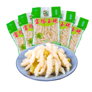 阿蓬江重慶黔江特產(chǎn)玉珠地牯牛400g袋裝玉珠地環(huán)兒山椒味下飯泡菜螺絲菜 400g*30袋（整件裝）