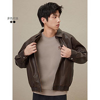 GXG 秋冬美式寬松皮衣外套 男女同款?yuàn)A克