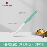 VICTORINOX 維氏 多功能牛排刀 薄荷綠 長款 6.9006.12W41