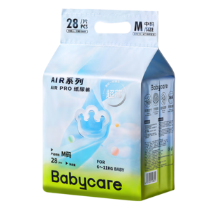 bc babycare紙尿褲air pro拉拉褲尿不濕嬰兒超薄透氣夏天夏季用 紙尿褲【M】28片迷你裝 適合6-11KG