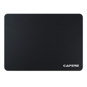 CAPERE(鎧雷)防水全鋼化光滑玻璃游戲鼠標墊 加厚 黑 色電競簡約中號防滑 玻璃墊【星耀黑】小號