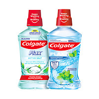 Colgate 高露潔 鹽白酷爽清新漱口水500ml*2瓶