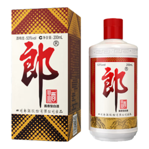 郎酒 郎牌郎酒 53度醬香型白酒 200mL 單瓶裝