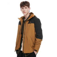 駱駝（CAMEL）三合一沖鋒衣戶外登山服防風(fēng)防水保暖潮牌運(yùn)動(dòng)外套 A1W231117X，幻影黑，男 XL