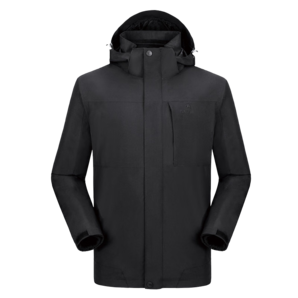 駱駝（CAMEL）三合一沖鋒衣戶外登山服防風(fēng)防水保暖潮牌運(yùn)動外套 A1W231117X，幻影黑，男 XXL