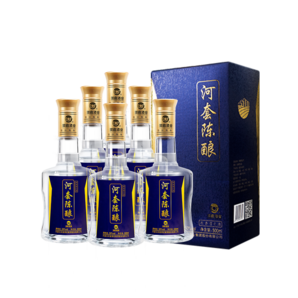 河套酒業(yè)河套陳釀 濃香型純糧白酒 內(nèi)蒙古特產(chǎn)老窖自飲小酌商務(wù)招待 50度 500mL 6瓶 整箱禮盒裝