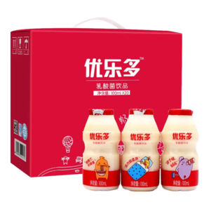 優(yōu)樂(lè)多乳酸菌飲品飲料益生菌整箱100mlx20瓶青提梔子花味 小優(yōu)100ml*20瓶 100ml