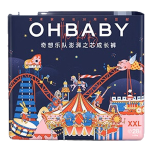 歐貝比（OHBABY）奇想樂(lè)隊(duì)拉拉褲尿不濕超薄透氣防漏成長(zhǎng)褲XXL碼28片