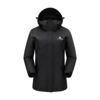 駱駝（CAMEL）羽絨服沖鋒衣男外套三合一加絨加厚防風(fēng)進(jìn)藏登山服 AD12263697A，幻影黑，男女同款 XL