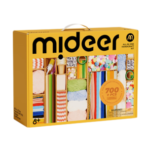 彌鹿（MiDeer）【新品】?jī)和止ぬ籽bdiy材料包禮盒花束小狗扭扭棒玩具禮物 手工百寶箱（贈(zèng)教程）