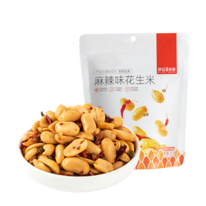 薛記炒貨麻辣花生210g 五香花生米堅果炒貨休閑網(wǎng)紅零食小吃下酒菜花生米 麻辣味花生米210克*3袋