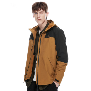 駱駝（CAMEL）三合一沖鋒衣戶外登山服防風(fēng)防水保暖潮牌運動外套 A1W231117AX暖白/幻影黑男女同款 XL