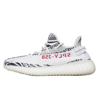 adidas ORIGINALS 阿迪達斯Yeezy Boost椰子350 V2白斑馬男女同款跑步鞋CP9654 UK5碼38