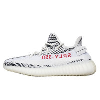 adidas ORIGINALS 阿迪達(dá)斯Yeezy Boost椰子350 V2白斑馬男女同款跑步鞋CP9654 UK5碼38