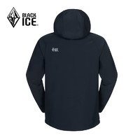 BLACKICE 黑冰 男士戶外登山徒步防風耐磨保暖連帽軟殼衣 黑色 XXL