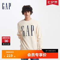 Gap 蓋璞 男女裝2024初秋新款字母印花大logo圓領(lǐng)抓絨衛(wèi)衣609136簡約