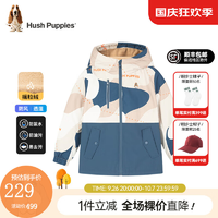 暇步士（Hush Puppies）童裝兒童冬季男女大童三防透濕舒適時尚質(zhì)感風(fēng)衣厚外套 奶油色B款 155cm 偏大半碼