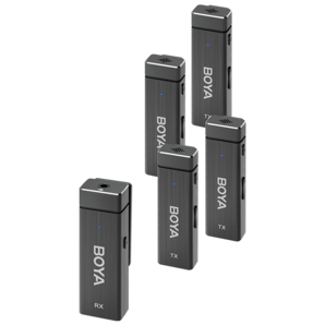 BOYA 博雅麥克風(fēng)BY-W4一拖四無線領(lǐng)夾麥克風(fēng) 多人手機(jī)直播帶貨短視頻短劇微電影收錄音無線小蜜蜂話筒一拖多