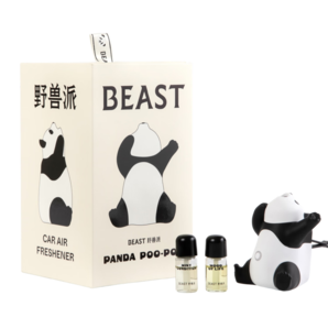 野獸派（THE BEAST）熊貓噗噗打哈欠車載香水汽車香薰噴霧除異味生日禮物