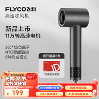 FLYCO 飛科 高速吹風(fēng)機家用宿舍便攜速干降噪負(fù)離子護(hù)發(fā)大風(fēng)力吹風(fēng)筒FH6370太空灰