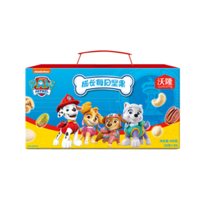 沃隆兒童成長每日堅果600g休閑零食汪汪隊立大功聯(lián)名款兒童堅果禮盒