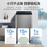 Haier 海爾 波輪洗衣機(jī)小型全自動(dòng)家用 8公斤 一體蓋