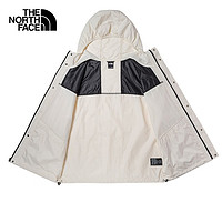 THE NORTH FACE 北面 防風(fēng)夾克男戶外休閑防風(fēng)外套春季|5JYN Q4C/米白色 XXL/185（拍小一碼）