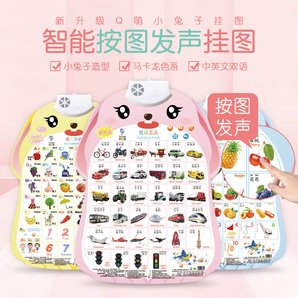 蜜星熊發(fā)音有聲掛圖拼音數(shù)字母識字早教看圖識物點(diǎn)讀發(fā)聲 15款自選按數(shù)量備注款式