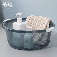 CHAHUA 茶花 洗臉盆 大號(hào) 含把手38cm 泡腳洗腳盆洗衣盆加厚塑料盆洗菜盆