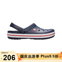 crocs 卡駱馳 男鞋女鞋洞洞鞋 24春季沙灘鞋貝雅卡駱班懶人鞋運動鞋涼鞋 11016-410/深藍色/ M6W8(38-39/240mm)