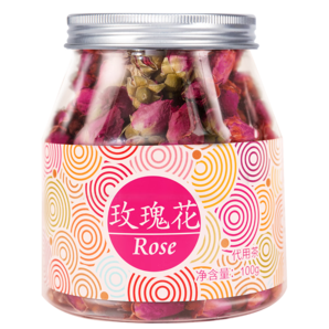 虎標(biāo)  中國(guó)香港品牌花草茶 平陰重瓣玫瑰花100g/罐裝