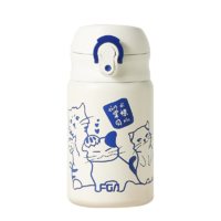 富光兒童保溫杯316L不銹鋼男女杯子小學(xué)生水杯高顏值便攜彈跳蓋水杯 棠棣同馨316內(nèi)膽 300ml