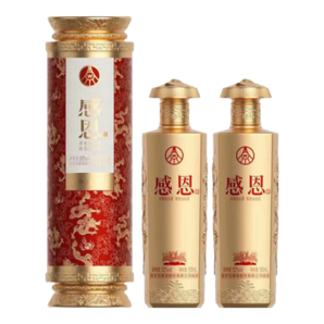 五糧液股份有限公司出品感恩卷軸酒 52度濃香型白酒宴請送禮 52度 500mL 2瓶 感恩卷軸-圖案隨機(jī)