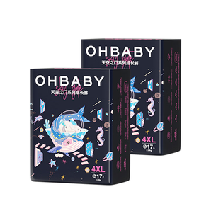 歐貝比OHBABY天空之門MINI包弱酸親膚紙尿褲尿不濕拉拉褲【12碼可選】 拉拉褲4XL碼17片*2包