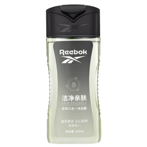 REEBOK銳步 男士沐浴露洗發(fā)水洗面奶三效合一 男女通用 潔凈親膚250ml