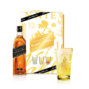 尊尼獲加（JOHNNIE WALKER）洋酒 12年黑方黑牌自在Highball禮盒500ml 蘇格蘭調(diào)和型威士忌