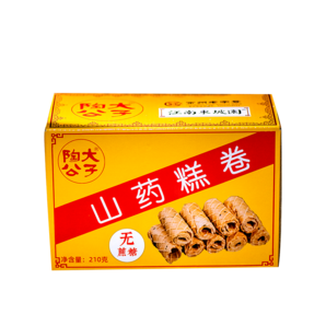 陶大公子山藥糕卷無糖調理鐵棍山藥卷常州老字號糕點 無糖山藥卷 210g 五盒裝【強烈推薦】