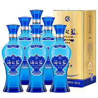 YANGHE 洋河 藍色經(jīng)典 海之藍 口感綿柔 濃香型白酒 42度 520mL 6瓶