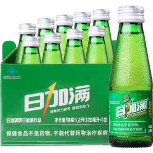 日加滿 含?；撬?補(bǔ)充氨基酸 能量型功能飲料小綠瓶  增強(qiáng)免疫 120ml*10瓶