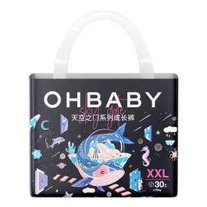歐貝比（OHBABY）天空之門(mén)拉拉褲尿不濕超薄透氣防漏成長(zhǎng)褲XXL碼30片