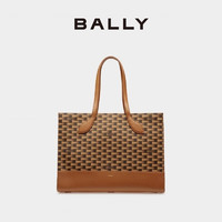 BALLY 巴利 女士棕色老花托特包6304519 棕色 均碼