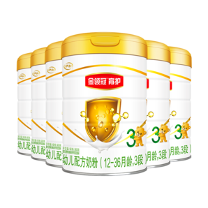伊利奶粉金領(lǐng)冠育護(hù)新國標(biāo)3段960克 幼兒配方奶粉三段900g加量裝 3段 960g 6罐 *