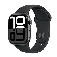 Apple 蘋果 Watch S10 (GPS);46毫米亮黑色鋁金屬表殼黑色運(yùn)動(dòng)型表帶