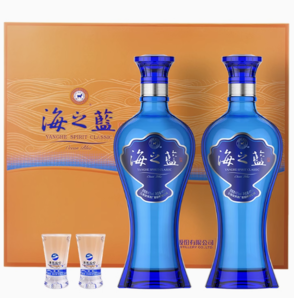 88VIP！YANGHE 洋河 海之藍(lán)  42%vol 480ml*2瓶禮盒