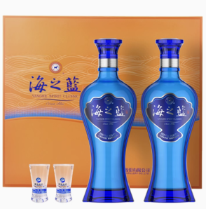 88VIP！YANGHE 洋河 海之藍(lán)  42%vol 480ml*2瓶禮盒