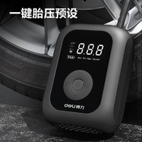 deli 得力 無(wú)線車(chē)載充氣泵打氣筒小米汽車(chē)輪胎打氣泵自行車(chē)摩托車(chē)輪胎充氣寶