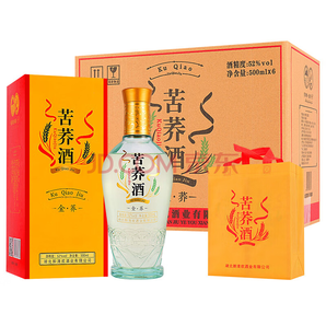 酒煜網(wǎng)苦蕎酒（金蕎）露酒500ml*6瓶 52度 禮盒裝