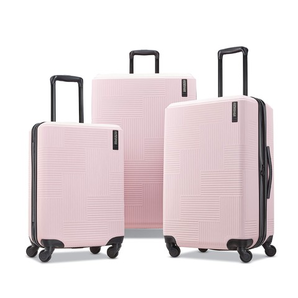 會員專享：AMERICAN TOURISTER 美旅 Stratum XLT 可擴(kuò)展硬邊行李箱 帶單側(cè)旋轉(zhuǎn)輪 粉色三件套（20寸/24寸/28寸）