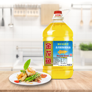 金龍魚葵花籽食用植物調和油5L桶家用健康營養(yǎng)烹飪油多用途食用油